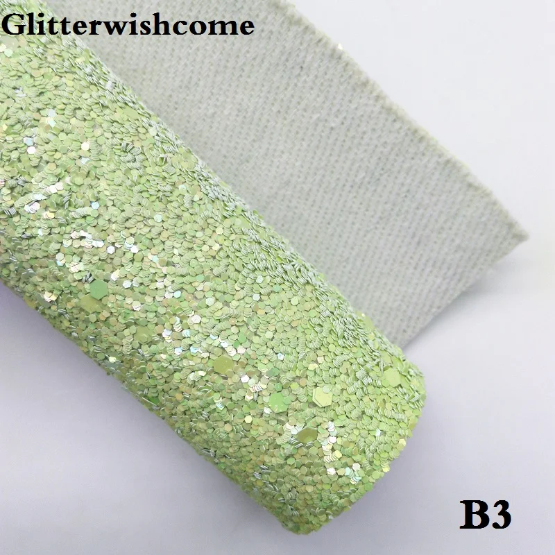 B3 Glitterwishcome 30X134 см мини-рулон синтетическая кожа, массивная блестящая кожа, искусственная ткань из искусственной кожи винил для бантов, GM034 - Цвет: B3