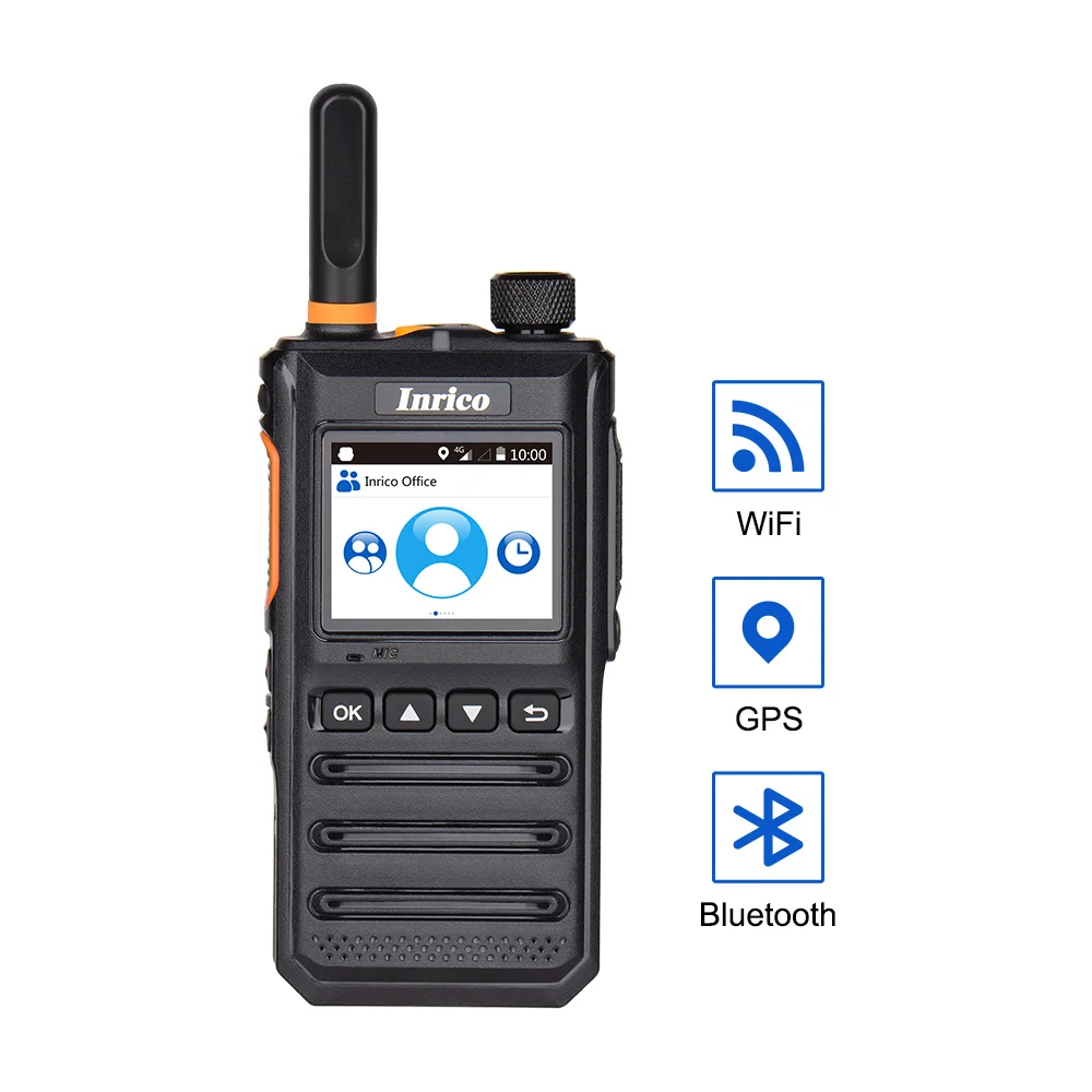 Inrico T640A walki talki Android 8.1 4G Network walky talky radio poc GPS Bluetooth Wifi long range walkie talkie 100 km