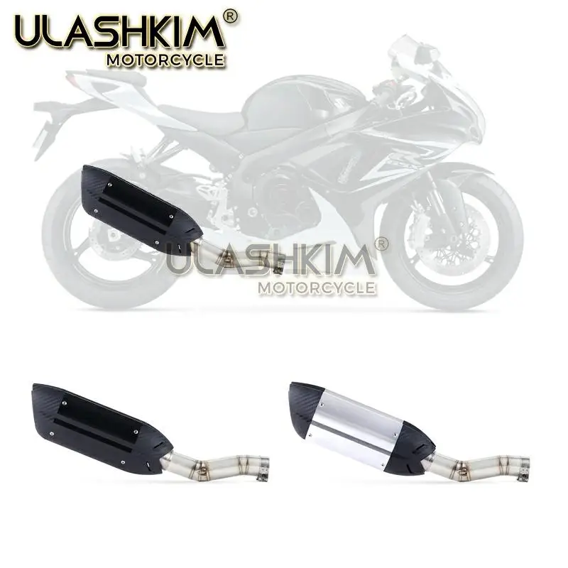 Мотоцикл Полная выхлопная средняя труба без шнуровки для Suzuki GSXR600 Gsxr700 Gsxr750 K7 GSX R700