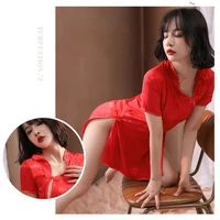 x3ue women cheongsam dress exotic apparel sleepwear erotic lingerie pajamas transparent sensual underwear sleepwear for wife