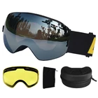 Лыжные очки LOCLE, противотуманные, UV400, двухслойные, для катания на лыжах, сноуборде, лыжные очки с одной подсветкой