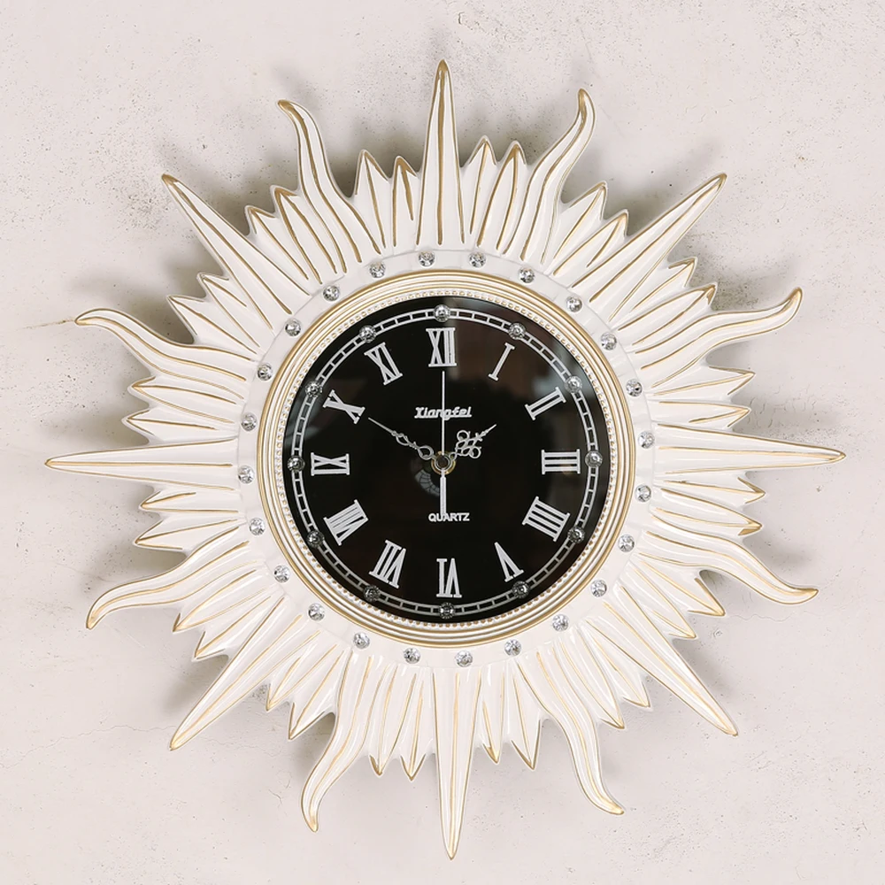 

1PCS 15 - INCH CONTINENTAL SUN WALL CLOCK LIVING ROOM MUTE WALL CLOCK CHILDREN'S BEDROOM CLOCK SIMPLE QUARTZ CLOCK LU615418