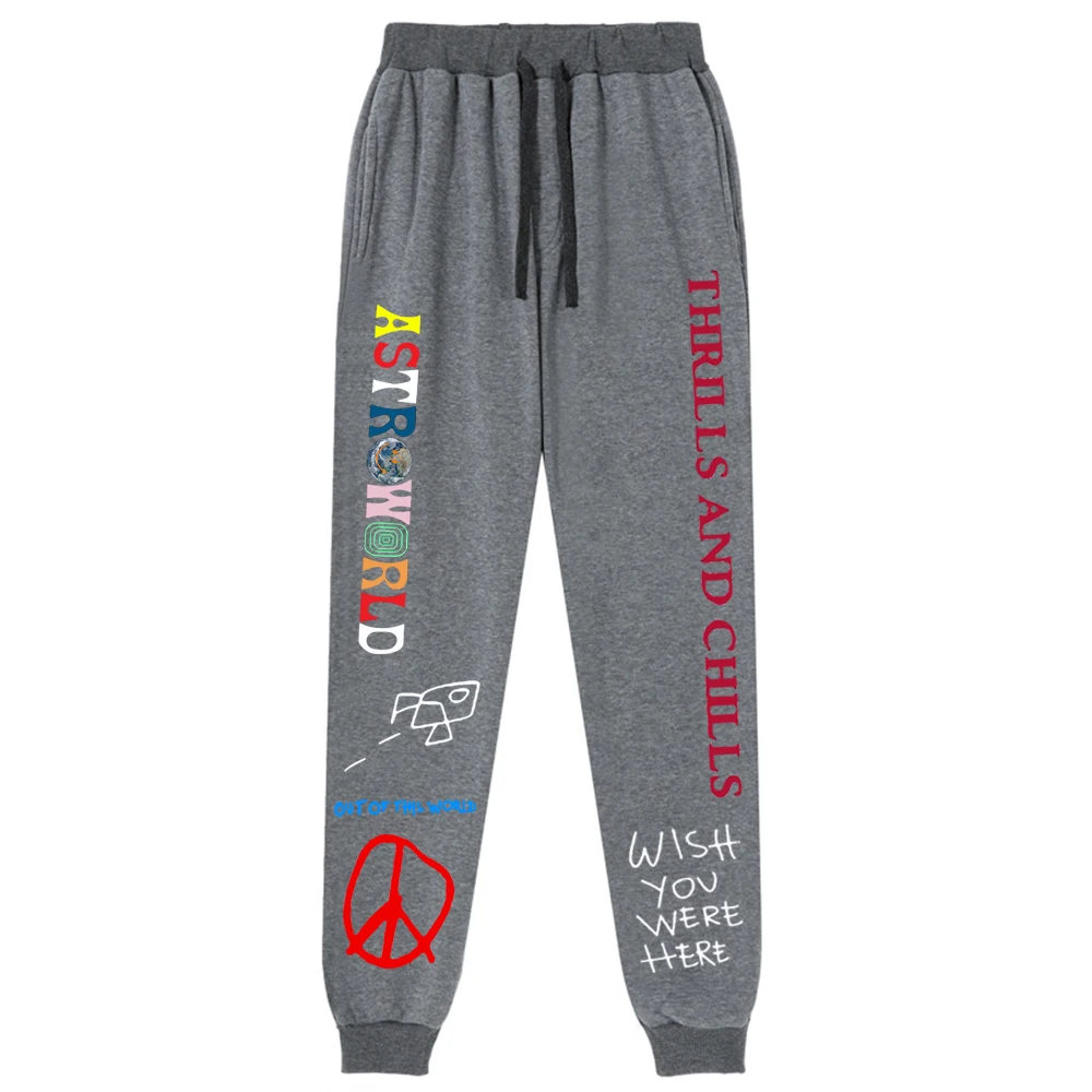 

2020 New Casual Men Letters Astroworld Street Trousers Pants Men Joggers Oversize Brand High Quality Men Pants