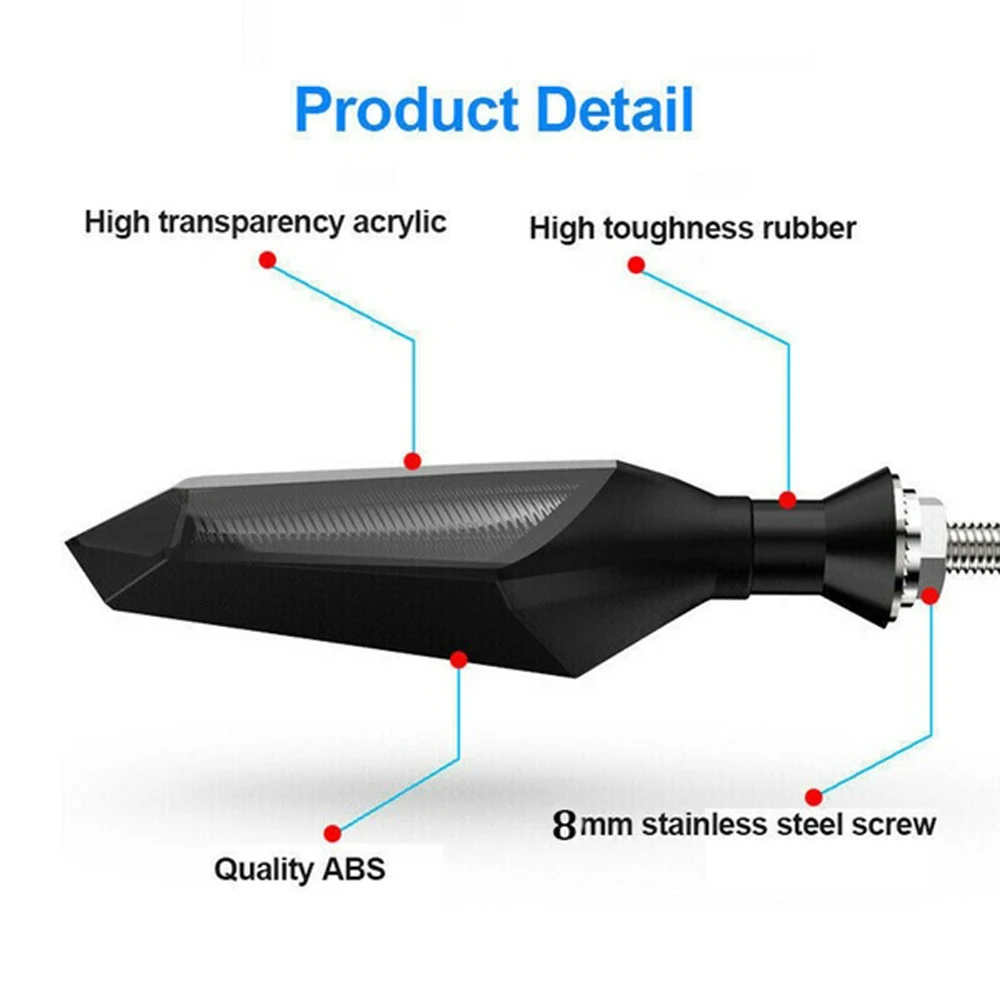2 шт. светодиодный фонарь для велосипеда поворотники мотоцикла световые