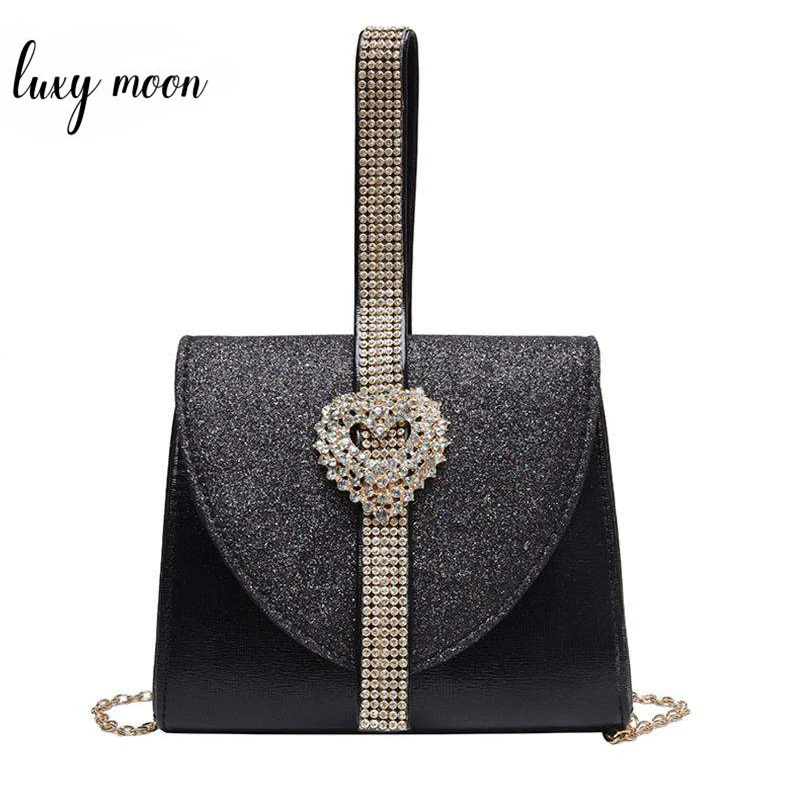 Luxy Moon женская кожаная сумка роскошный клатч с бриллиантами кошелек для