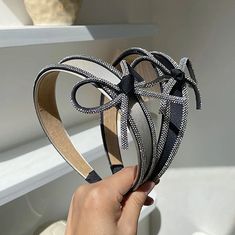 

Повязка на голову Стразы с бабочками и стразами, украшение для волос на день рождения, аксессуары для вечерние для девочек LB