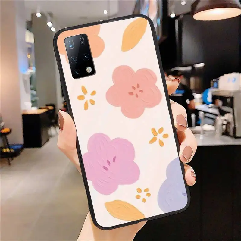

Simple Flower Phone Case for Huawei P20 P30 P40 Pro Cover P Smart 2019 2020 P10 P9 Lite 2016 2017 Fundas Coque Etui