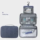 Водонепроницаемый нейлоновый дорожный Органайзер унисекс, женская косметичка, дорожные сумки для косметики на ремешке, сумки для хранения туалетных принадлежностей