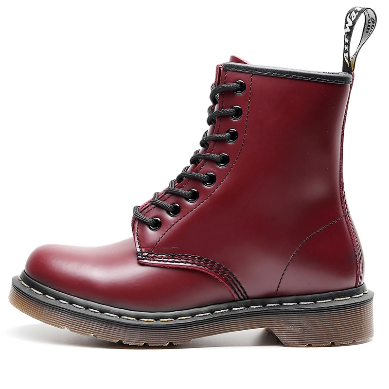 

Martens Chunky Boots for Women Ladies Genuine Leather Ankle Boots Female Motorcycle Women Boots Big Size 35-46