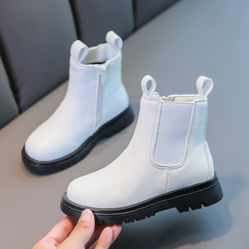 Детские ботинки челси на резинке водонепроницаемые ботильоны повседневная