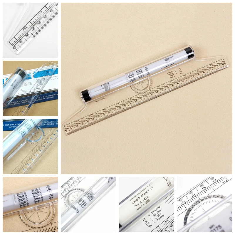 

Roll Ruler Parallel Rulers Universal Foot Angle Rule Balancing Scale Drawing Multi-purpose Rolling Ruler Measurement Tool