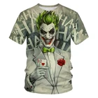 Летняя модная мужская футболка с 3D принтом на Хэллоуин, Повседневная футболка, мужская одежда ужасов, стандартная Мужская футболка