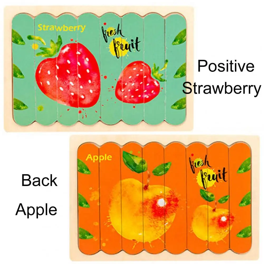 

Пазл «фрукты», самосборка, «сделай сам», блоки в форме полосы, Детская развивающая игрушка для родителей и детей