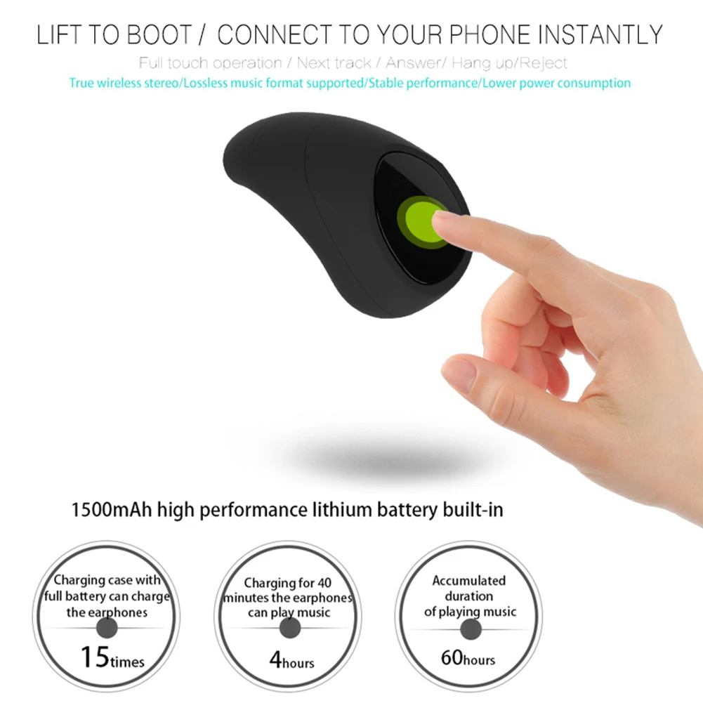 Беспроводная стереогарнитура Bluetooth 5 0 TWS с сенсорным управлением горячая