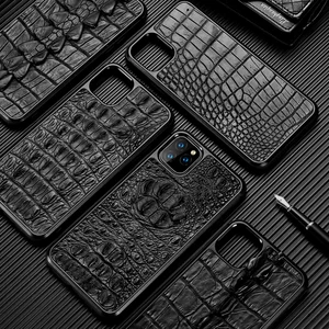 heavy protective shockproof real crocodile case for iphone 13 pro max 13pro 13 mini genuine leather cover for iphone 12 pro max free global shipping