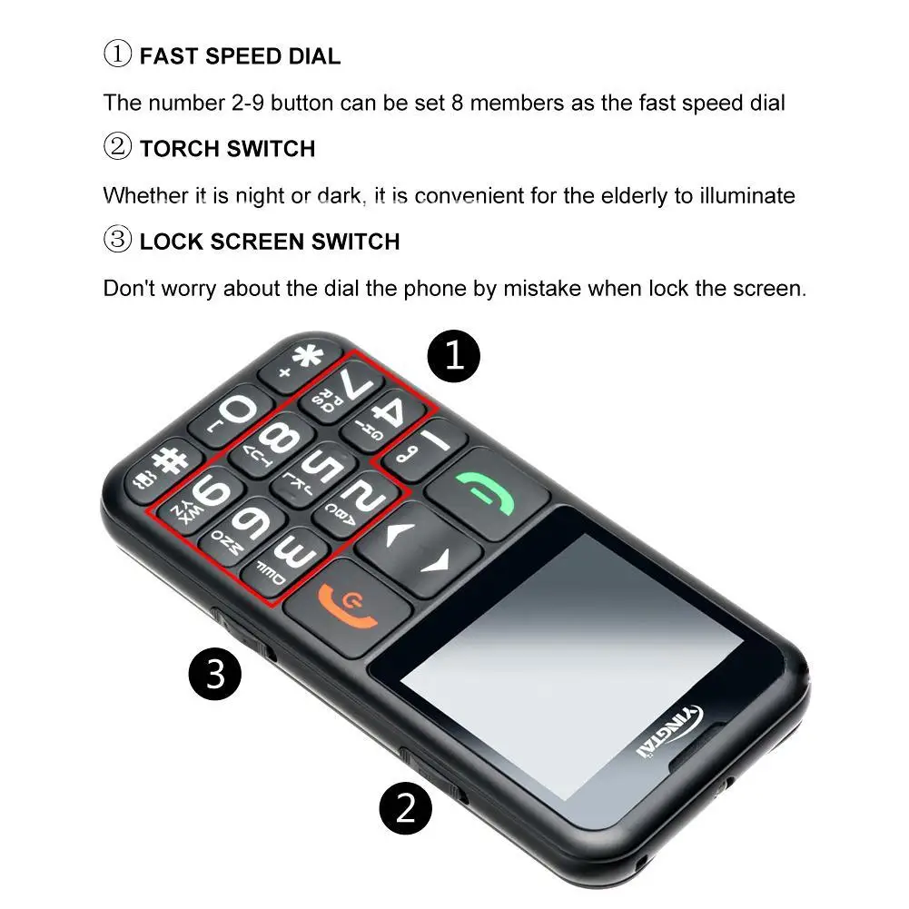 elder cellphone 2g best feature senior phone 2 2 inch push band speaker sos fm gsm dial network speed big torch button y8a7 free global shipping