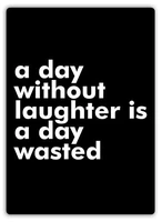 day without laughter is a day wasted metal wall sign plaque art charlie chaplin visit our store more products