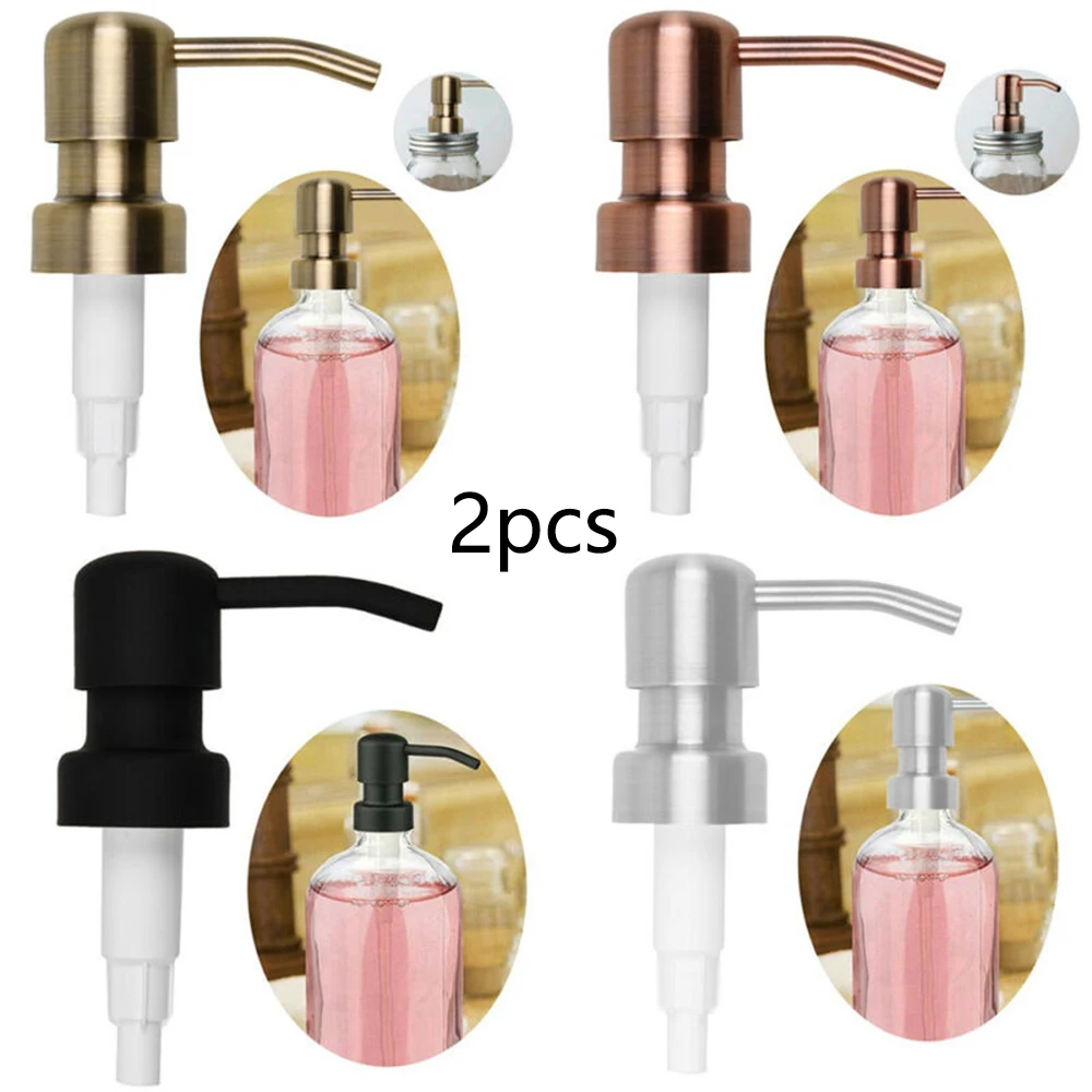

2Pcs Retro Metal Steel Pump Dispenser Replacement Soap Pump Liquid Lotion Bottle Bird Head Fits 28/400 Thread Standard Pumps