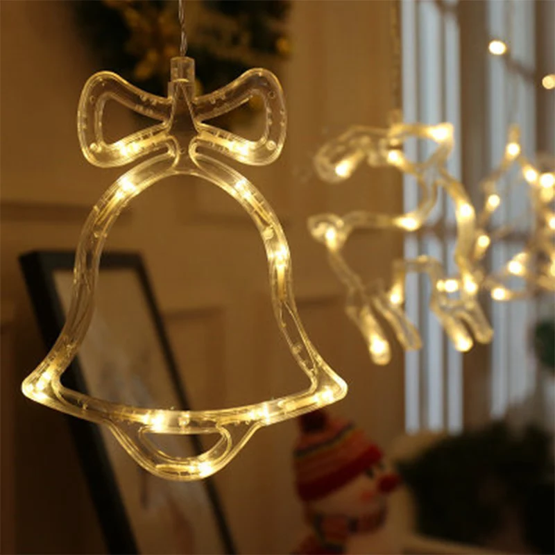 Светодиодный ная Гирлянда занавеска для рождественской комнаты праздничная