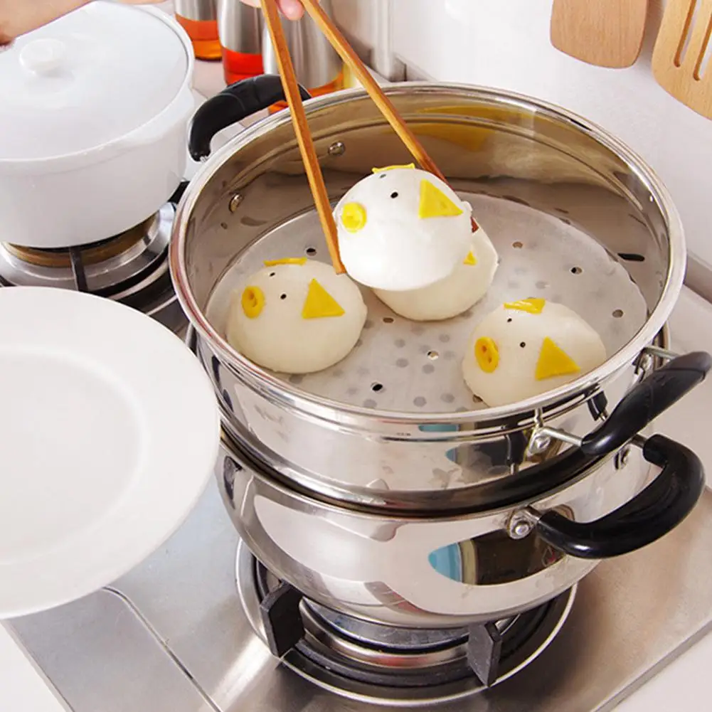 400 шт одноразовые масляные бумажные круглые перфорированные Пароварка кухонные