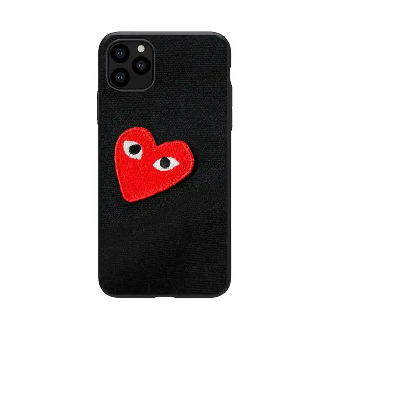 

PLAY Comme des Garcons Heart Phone Case For iphone 5s 6 7 8 11 12 plus xsmax xr pro mini se Cover Fundas Coque