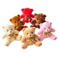 10cm kawaii small teddy bears valentines day plush toy stuffed animals dolls soft kids toys small pendant gifts for boyfriend