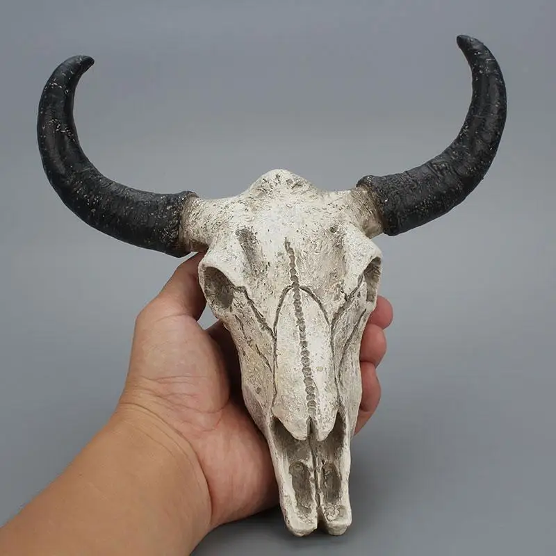 Смола Longhorn корова череп голова настенный Декор 3D животное дикая природа