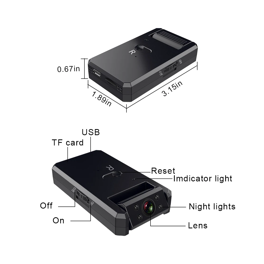 Мини-камера WiFi смарт-видеокамера IR Smart 4K 1080P HD ночного видения Micro Cam Обнаружение