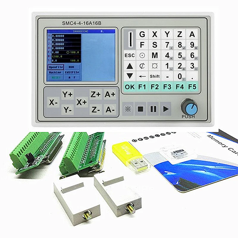 

SMC4-4-16A16B 4 Axis CNC Motion Controller Carving Machine Control System for DIY CNC Machine
