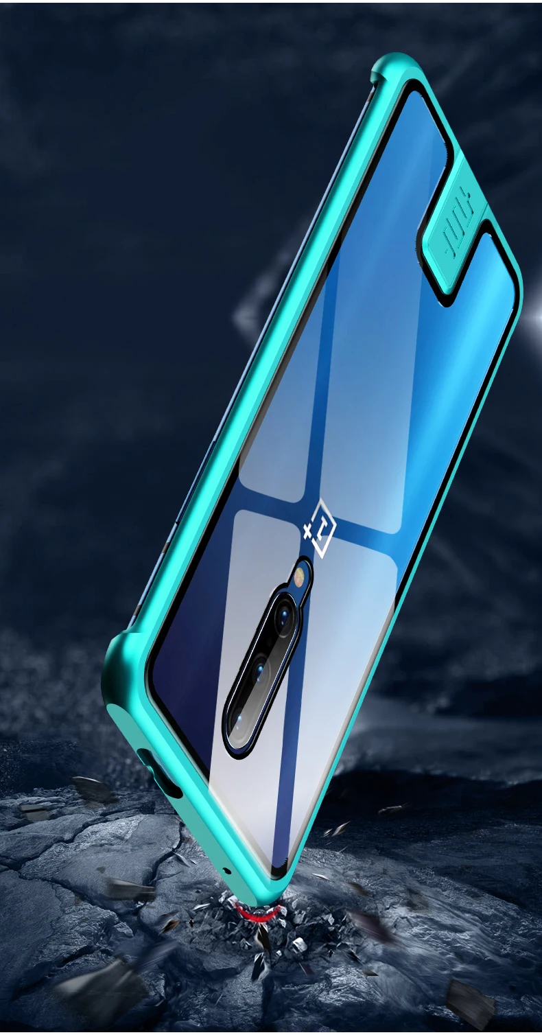 Роскошный Алюминиевый металлический чехол из закаленного стекла для Oneplus 7/7Pro чехлы для Oneplus 7 Pro металлический бампер рамка Coque