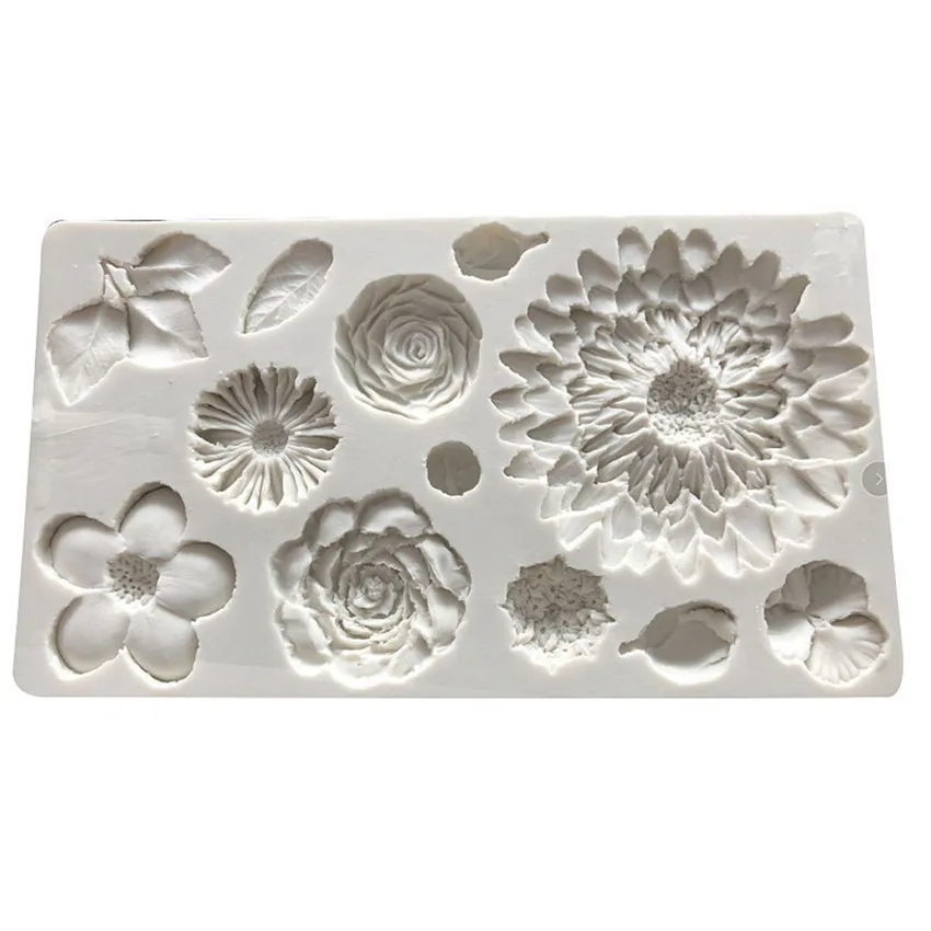 

Flower petals Cakes Molds Silicone Mold Fondant Cake Chocolate Soap Candy Biscuit Sugar Mold Baking Kitchen Accessories