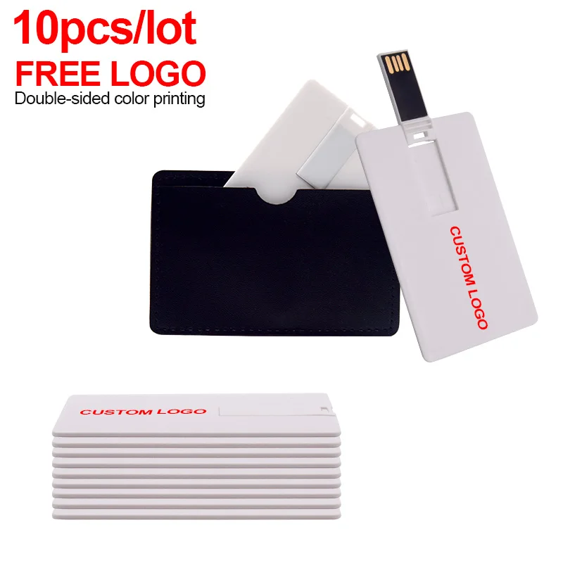 

10pcs/lot 4GB/8GB/16GB Waterproof Super Slim Credit Card Bank Cards USB Flash Drive Usb 3.0 Pendrive Promotional Gifts Free Logo