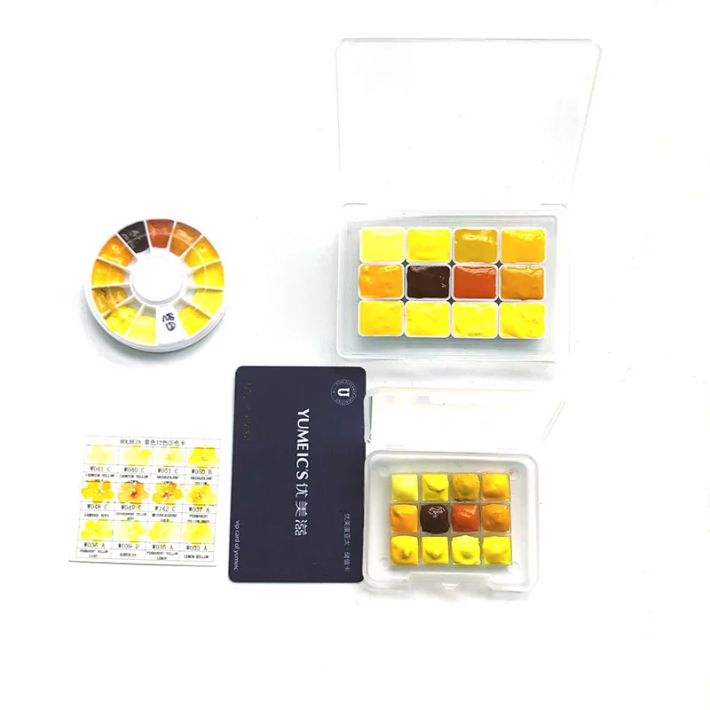 Желтая серия 12-цветная мини-коробка упаковка пружинный цветок распределительный