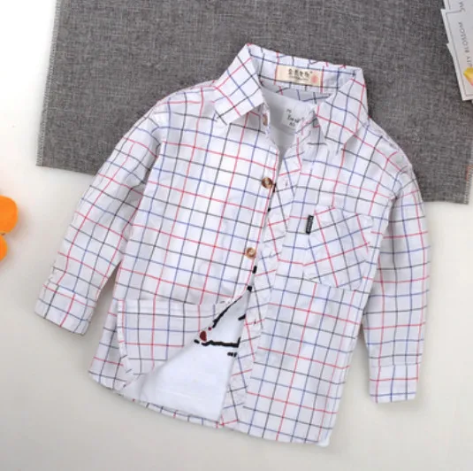 Лидер продаж рубашки для маленьких мальчиков детские модные хлопковые топы и