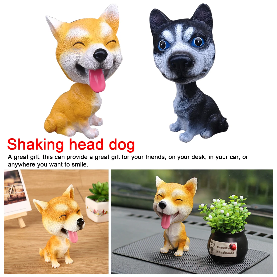 Кивающая собака забавная встряхившая голова игрушки Симпатичные Bobblehead куклы-щенки качели автомобиля украшения дома авто Декор интерьера автомобиля игрушки для приборной панели