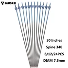 Стрелы из смешанного углерода диаметром 7,6 мм 30 дюймов позвоночник 340 со сменным наконечником для стрельбы из блочногорекурсивного лука