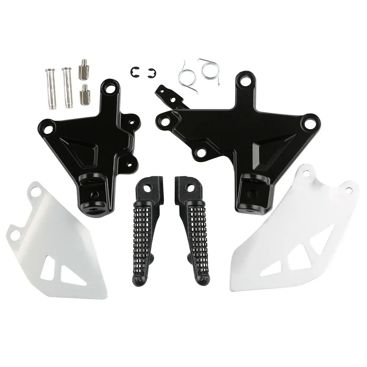 

Motorcycle Front Foot Pegs Pedals Footrests Brackets For Kawasaki Ninja ZX10R 2011-2017