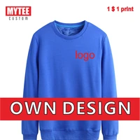 mytee winter mens and womens thick cotton sweatshirt logo custom embroideryprinting company brand logo round neck sweater top