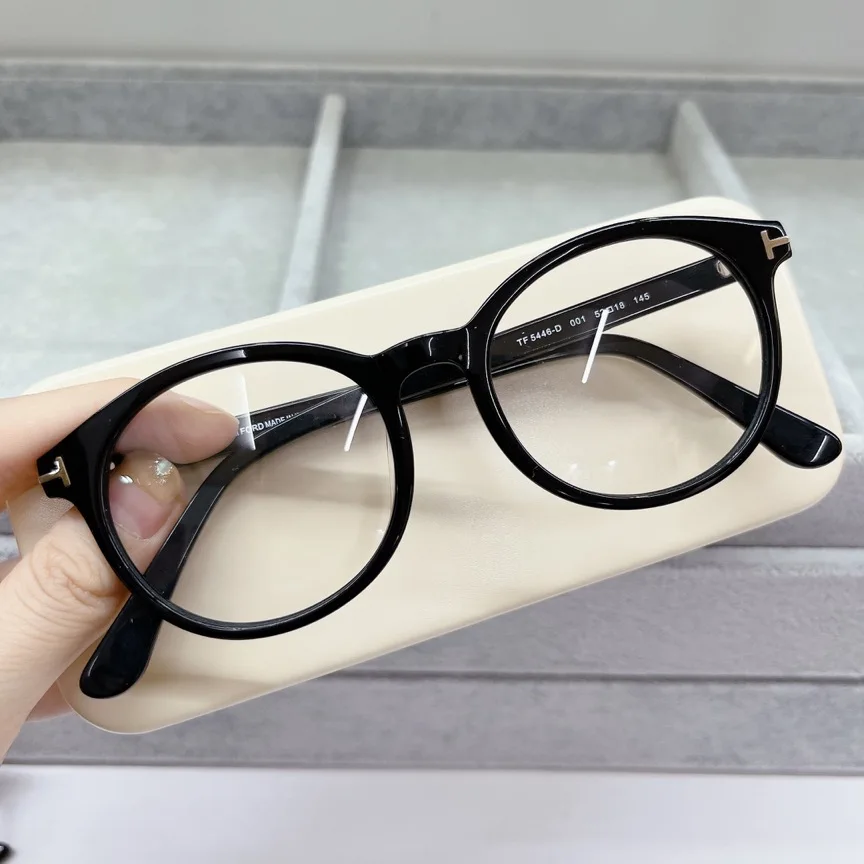 

TOM TF5446 Round Small Eyewear Eyeglasses Frames Acetate Italy Design For Women Men Prescription Myopia