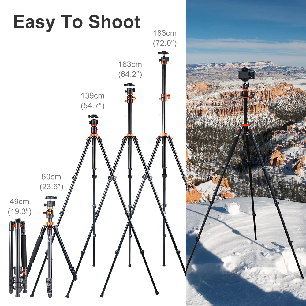K &amp F Concept 72 &quotS211 Профессиональный алюминиевый штатив для камеры DSLR с шаровой