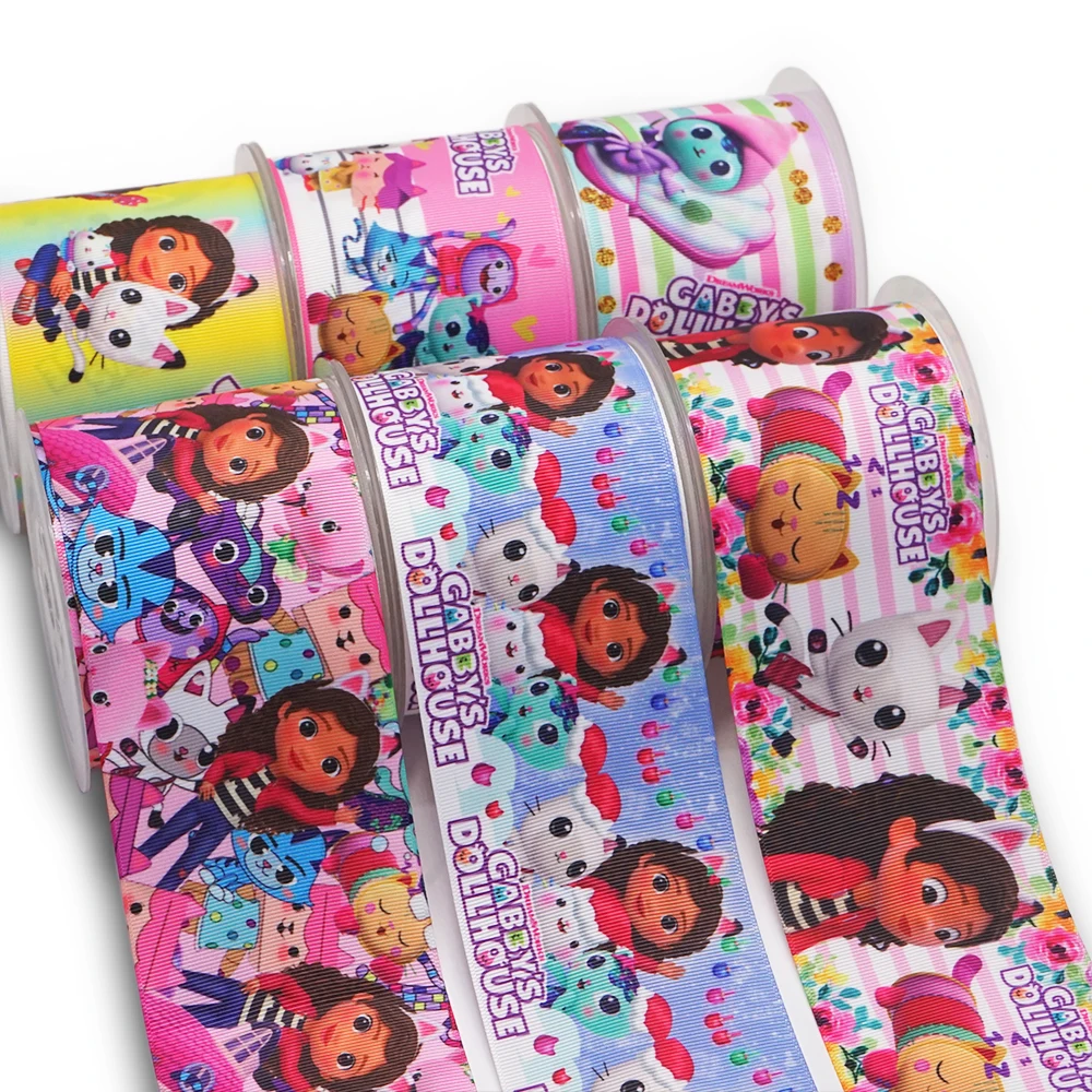

10 ярдов, корсажная лента для кукольного домика Gabby's с принтом, банты для волос, аксессуары ручной работы «сделай сам» 54766