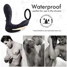 Силиконовая Анальная пробка для мужчин беспроводной пульт дистанционного управления Вибратор для пары массажа простаты эротическая игрушка с кольцом для пениса