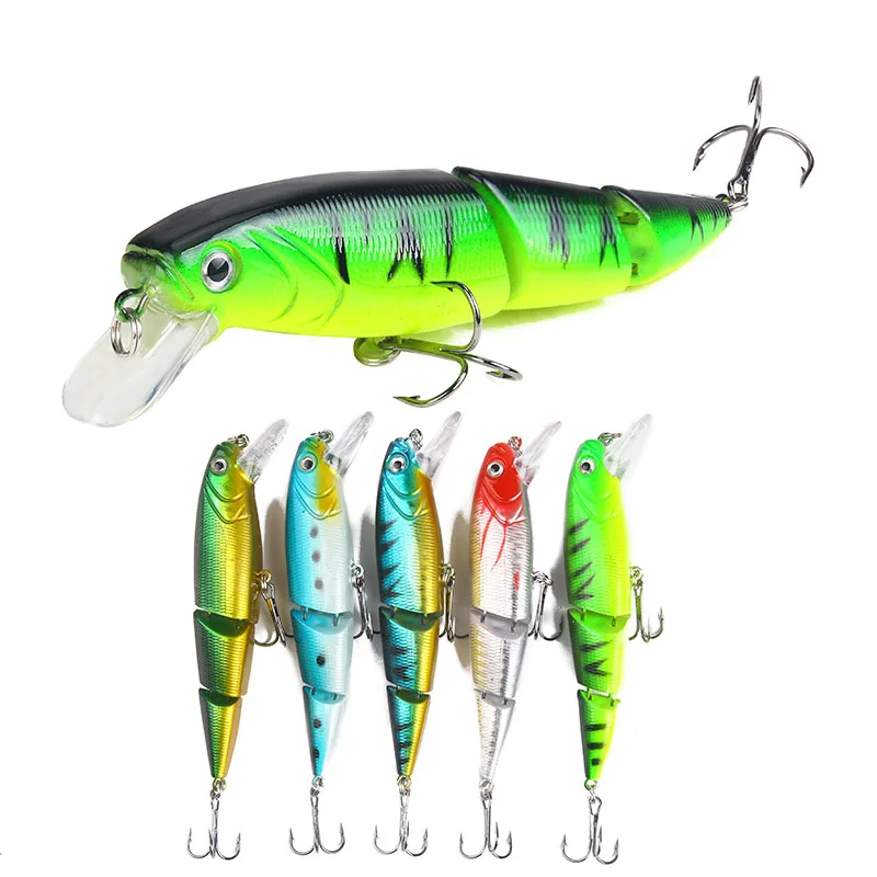 

1pcs Minnow Fishing Lure 15.3g 11cm Multi Jointed Sections Crankbait Sea Bass Artificial Hard Bait Trolling Pike Carp Fishing