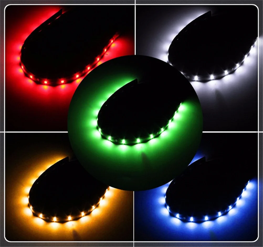 2 шт. мотоцикла автомобиля светодиодное декоративное освещение бар 30 см мягкая