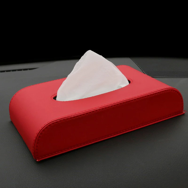 

High Quality Leather Car Tissue Box Holder Universal Seat Tissue Box
