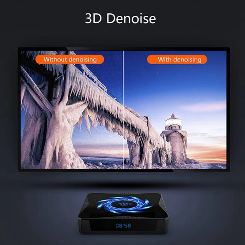 

X96Q MAX TV Box Network Player H616 2.4G/5.0G Android 10.0 4G+32G Dual-Band WIFI (US Plug)