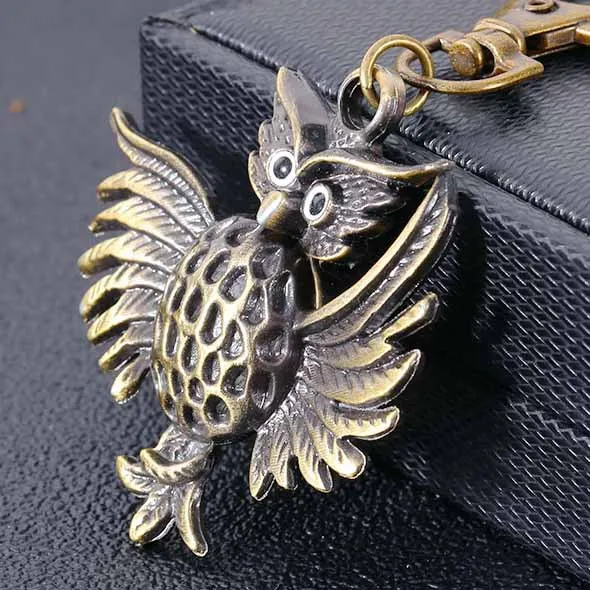 Креативные милые мини жареные пушистые бронзовые часы с изображением совы