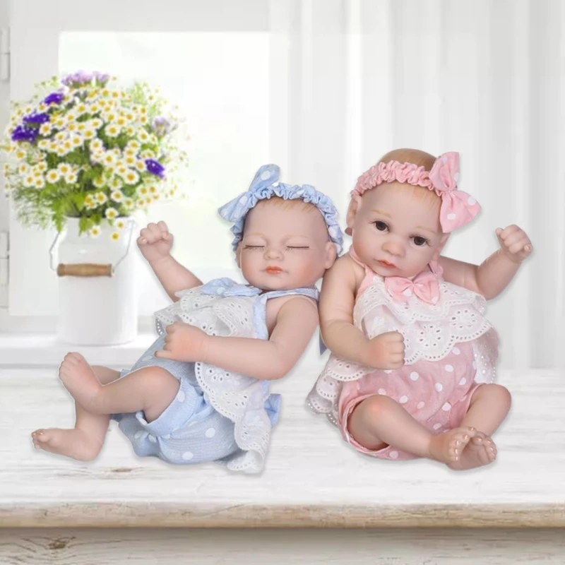 

Mini Cute Bath Rebirth Doll Bath Toy Whole Body Silicone For Baby Toddler Girls Gift