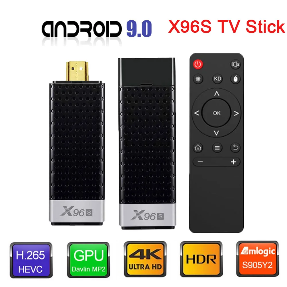 ТВ палка для Android 9 0 коробка X96S Amlogic S905Y2 DDR4 4 Гб оперативной памяти 32 встроенной X96
