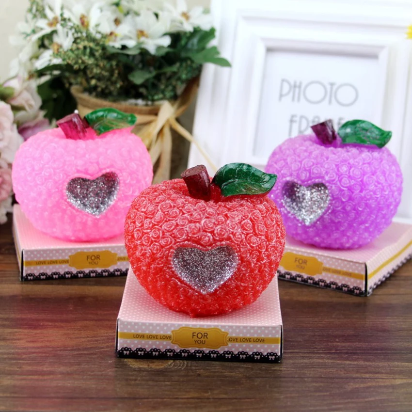 Искусственное фруктовое восковая свеча Творческий лампы в форме свечи для